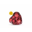 Hořké čoko srdce s lyo jahodami a malinami